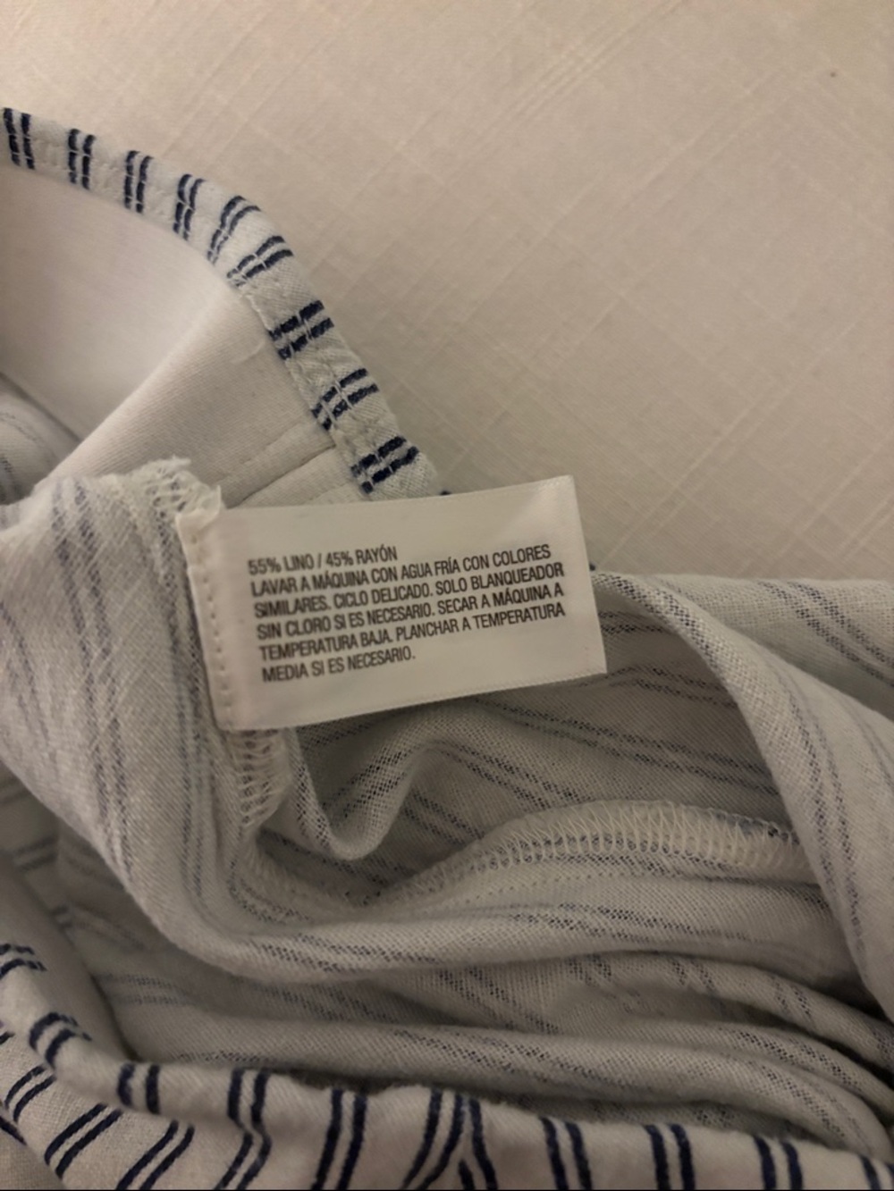 a new day linen blend Blue & White Striped Maxi A-line Skirt - Picture 4 of 5